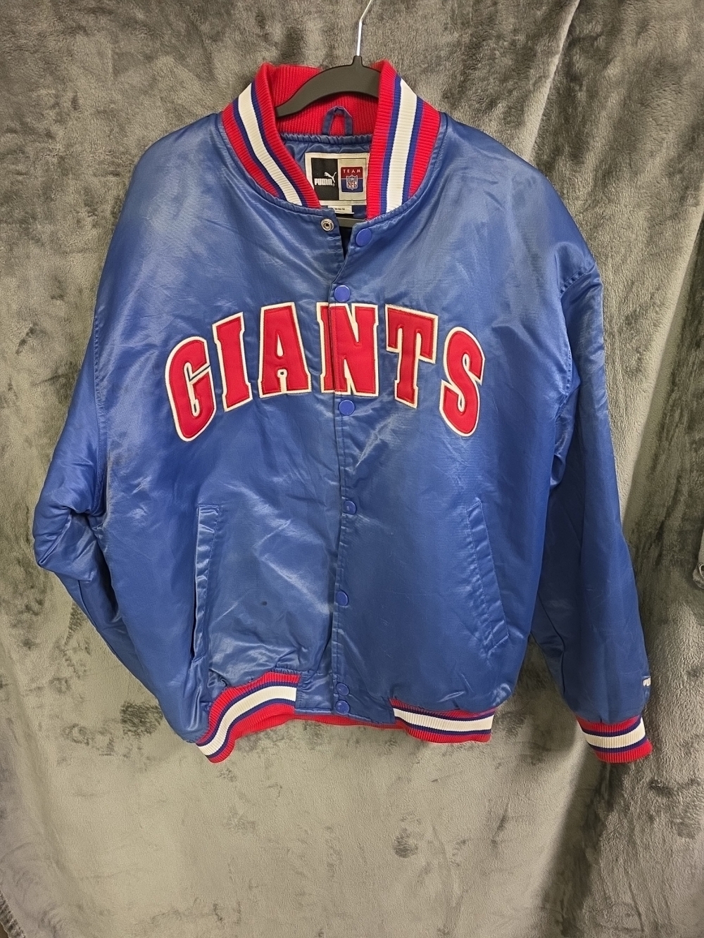 Puma Blue and Red NFL Team Satin Jacket